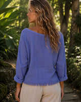 ORGANIC COTTON SWEATER - BLUE
