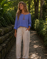 ORGANIC COTTON SWEATER - BLUE