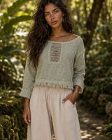 ORGANIC COTTON SWEATER - GREEN