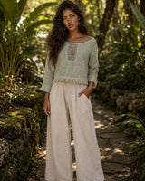 ORGANIC COTTON SWEATER - GREEN