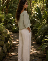 ORGANIC COTTON SWEATER - GREEN