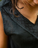 FLORENTINE TOP - BLACK