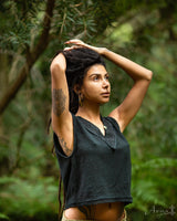 FLORENTINE TOP - BLACK