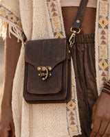 VINTAGE HIP BAG - DARK BROWN