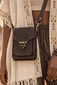 SAC BANANE VINTAGE - MARRON FONCÉ