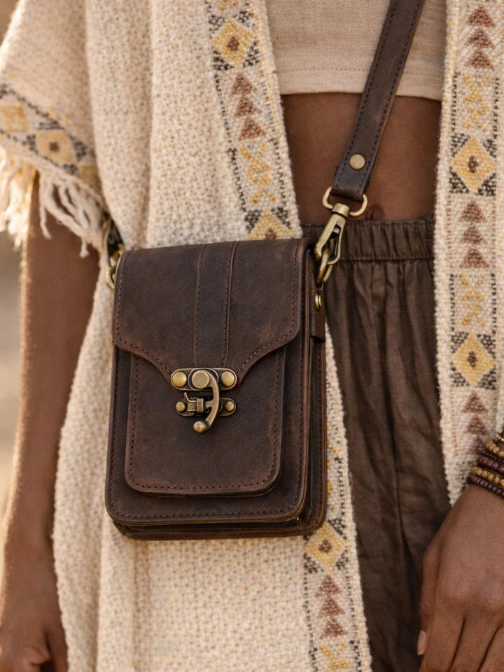 VINTAGE HIP BAG - DARK BROWN