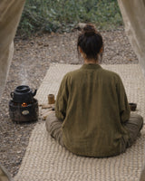 NATURAL FLARE OPEN JACKET - KHAKI