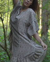 SLEEPING BEAUTY DRESS - BROWN PATTERNS