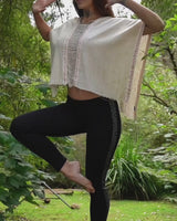 RAW HARMONY TOP - CREAM/ORANGE PATTERNS