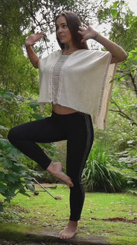 RAW HARMONY TOP - CREAM/ORANGE PATTERNS