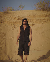 NOMAD HAREM SHORTS - BLACK/BROWN