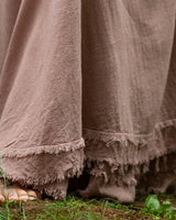 NATURAL COTTON WRAP SKIRT - NATURAL