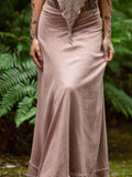 NATURAL COTTON WRAP SKIRT - NATURAL