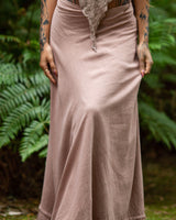 NATURAL COTTON WRAP SKIRT - NATURAL