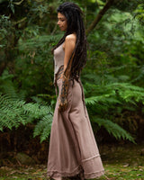 NATURAL COTTON WRAP SKIRT - NATURAL
