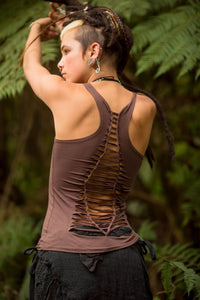 Open Back Top - Brown Chakra Top