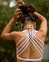 BAMBOO BRA - Flower of Life Print White