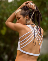 BAMBOO BRA - Flower of Life Print White
