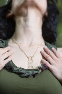 PENDENTIF UNIVERS MOLÉCULE - LAITON
