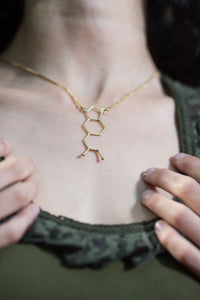 PENDENTIF UNIVERS MOLÉCULE - LAITON