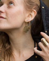 FLOWER OF LIFE EARRINGS - BRASS