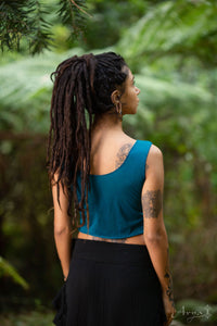 Gypsy Cropped Top - Light Blue