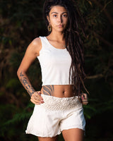 GYPSY CROPPED TOP - CREAMY WHITE
