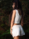 GYPSY CROPPED TOP - CREAMY WHITE