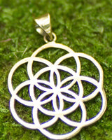 SEED OF LIFE PENDANT - BRASS
