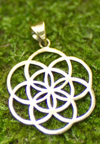 SEED OF LIFE PENDANT - BRASS