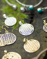FLOWER OF LIFE EARRINGS - BRASS