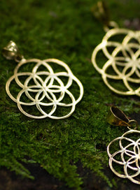 SEED OF LIFE PENDANT - BRASS