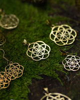 SEED OF LIFE PENDANT - BRASS
