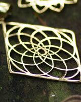 DIAMOND SEED OF LIFE PENDANT - BRASS
