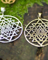 SRI YANTRA PENDANT SACRED GEOMETRY PENDANT - SILVER