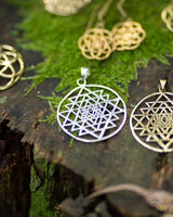 SRI YANTRA PENDANT SACRED GEOMETRY PENDANT - SILVER