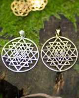 SRI YANTRA PENDANT SACRED GEOMETRY PENDANT - SILVER