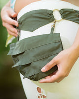 VEGAN COTTON POCKET BELT - GREEN