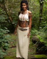 DAENERYS NATURAL COTTON SKIRT - CREAM