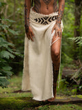 DAENERYS NATURAL COTTON SKIRT - CREAM