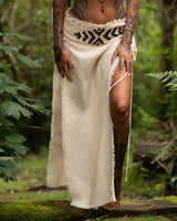 DAENERYS NATURAL COTTON SKIRT - CREAM