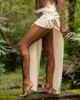 DAENERYS NATURAL COTTON SKIRT - CREAM