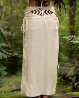 DAENERYS NATURAL COTTON SKIRT - CREAM