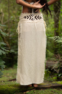 DAENERYS NATURAL COTTON SKIRT - Cream