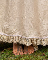 CROCHET PATCHWORK WRAP SKIRT - CREAM