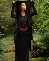 DAENERYS NATURAL COTTON SKIRT - BLACK