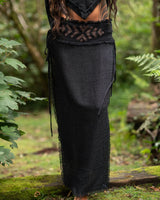 DAENERYS NATURAL COTTON SKIRT - BLACK