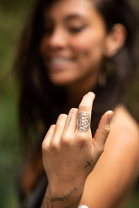 BOHEMIAN SEED OF LIFE RING - SILVER