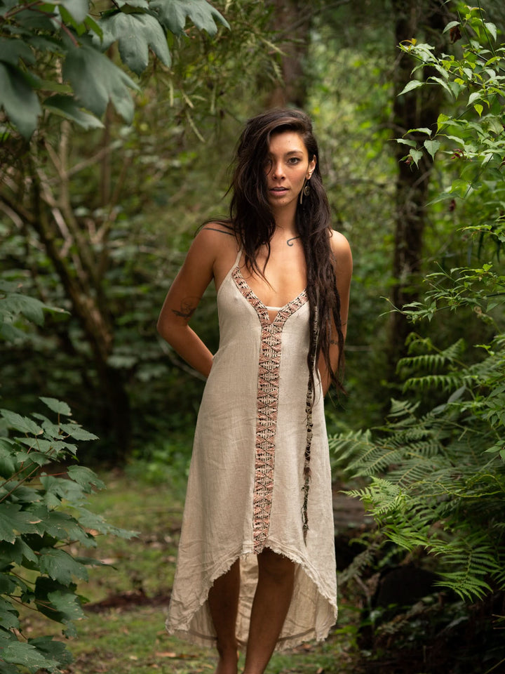 ALUNA BOHO DRESS - CREAM