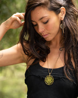 SRI YANTRA PENDANT SACRED GEOMETRY PENDANT - BRASS
